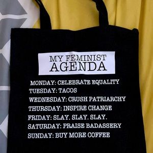 Black Tote “My Feminist Agenda”